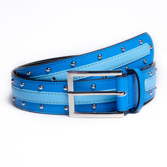 Blue Studded Belt